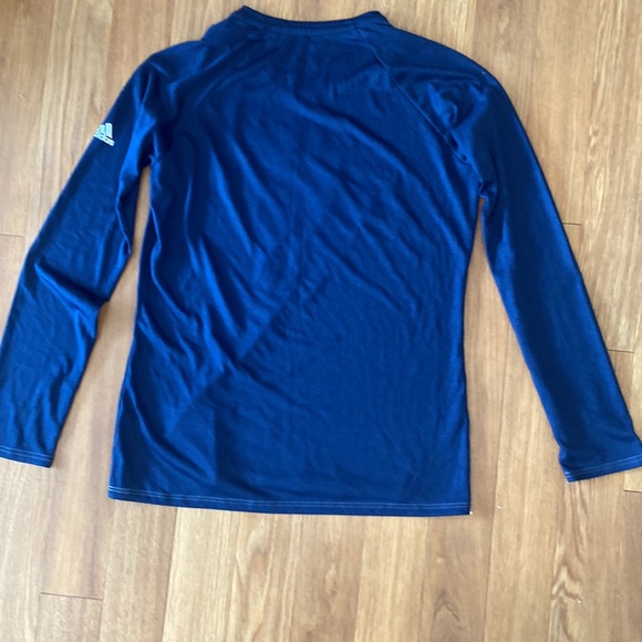 Adidas Navy Blue Akron Zips Long Sleeve Top - Picture 4 of 4